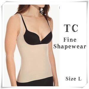 TC Fine Shape wear Intimates Firm Control Open-Bust Camisole Tank Nude Beige